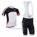2013 Cycling Jersey Santini Black and White Short Sleeve and Bib Short