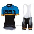 2016 Cycling Jersey Castelli Blue Black Short Sleeve and Bib Short