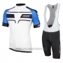 2016 Cycling Jersey Nalini Blue and White Short Sleeve and Salopette