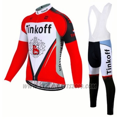 2017 Cycling Jersey Tinkoff Red Long Sleeve and Bib Tight [hua3593]