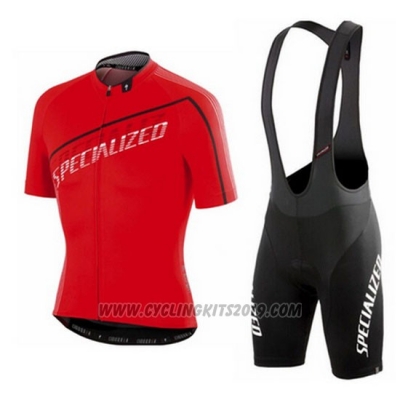 2015 Cycling Jersey Specialized Bright Red Short Sleeve and Bib Short