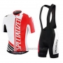 2015 Cycling Jersey Specialized Red and White Short Sleeve and Bib Short