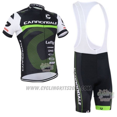 2016 Cycling Jersey Canonodale Green and Black Short Sleeve and Bib Short