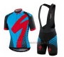 2016 Cycling Jersey Specialized Blue and Black Short Sleeve and Bib Short