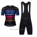 2017 Cycling Jersey Ykywbike Aa09 Adh09 Black and Blue Short Sleeve and Bib Short