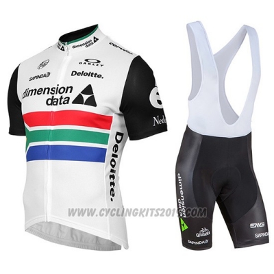 2019 Cycling Jersey Dimension Data Champion South Africa Short Sleeve and Bib Short