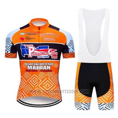 2019 Cycling Jersey Mardan Orange Short Sleeve and Bib Short