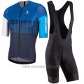 2017 Cycling Jersey Nalini Velodromo Blue Short Sleeve and Salopette