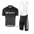 2017 Cycling Jersey Scott Black Short Sleeve and Salopette