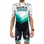 2021 Cycling Jersey Bora-Hansgrone White Green Short Sleeve and Bib Short