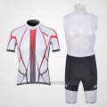 2011 Cycling Jersey Santini White Short Sleeve and Bib Short