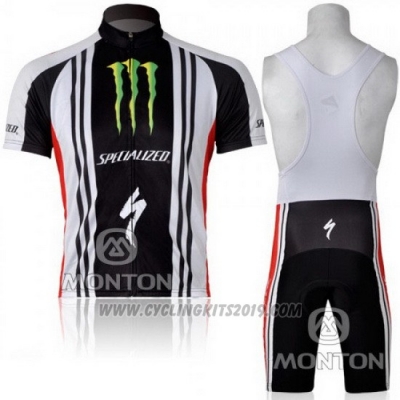 2011 Cycling Jersey Specialized White and Black Short Sleeve and Bib Short