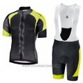 2017 Cycling Jersey Look Black and Green Short Sleeve and Bib Short