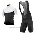 2017 Cycling Jersey Mavic Black and White Short Sleeve and Bib Short