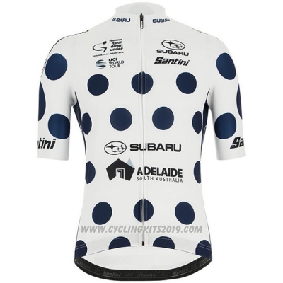 2019 Cycling Jersey Tour Down Under Blue White Short Sleeve and Bib Short