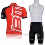 2011 Cycling Jersey BMC Red Short Sleeve and Bib Short