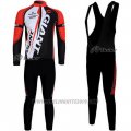 2011 Cycling Jersey Giant Red and Black Long Sleeve and Bib Tight