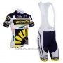 2013 Cycling Jersey Vacansoleil Yellow and Black Short Sleeve and Bib Short