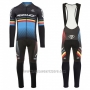 2017 Cycling Jersey Ridley Rincon Long Sleeve and Bib Tight Black and Blue Short Sleeve and Bib Short
