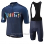 2019 Cycling Jersey Morvelo Dark Blue Short Sleeve and Bib Short