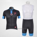 2011 Cycling Jersey Pinarello Sky Blue and Black Short Sleeve and Bib Short