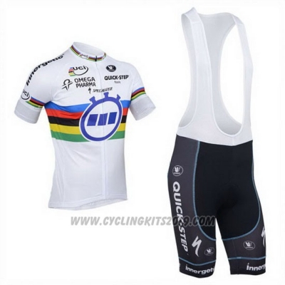 2013 Cycling Jersey UCI Mondo Campione Lider Quick Step Short Sleeve and Bib Short