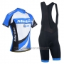 2014 Cycling Jersey Monton White and Sky Blue Short Sleeve and Bib Short