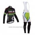 2014 Cycling Jersey Sho Air Cannondale Black Long Sleeve and Bib Tight