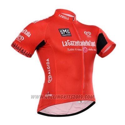 2015 Cycling Jersey Giro D\'italy Red Short Sleeve and Bib Short [hua2868]
