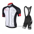 2015 Cycling Jersey Specialized Black and White Short Sleeve and Bib Short