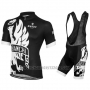 2016 Cycling Jersey Bianchi White and Black Short Sleeve and Bib Short