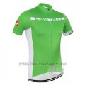 2016 Cycling Jersey Castelli Green and White Short Sleeve and Bib Short