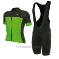 2017 Cycling Jersey ALE Formula 1.0 Ultimate Green and Black Short Sleeve and Bib Short