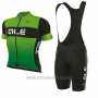 2017 Cycling Jersey ALE R-ev1 Rumbles Green Short Sleeve and Bib Short