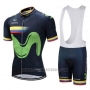 2018 Cycling Jersey Movistar Campione Colombia Short Sleeve and Bib Short
