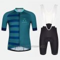 2018 Cycling Jersey Tete De La Course Green Blue Short Sleeve and Bib Short