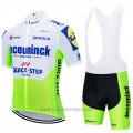 2020 Cycling Jersey Deceuninck Quick Step White Green Short Sleeve and Bib Short