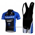 2011 Cycling Jersey Giant Blue and Black Short Sleeve and Bib Short