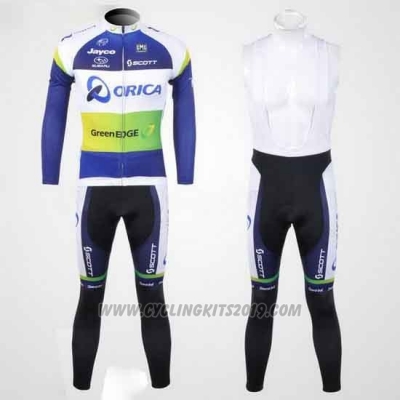 2012 Cycling Jersey GreenEDGE Campione Oceania Long Sleeve and Bib Tight