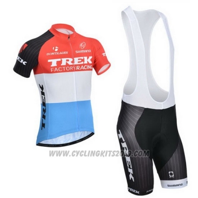 2014 Cycling Jersey Trek Factory Racing Orange and White Short Sleeve and Bib Short [hua3611]