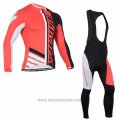 2016 Cycling Jersey Specialized Orange and Black Long Sleeve and Bib Tight