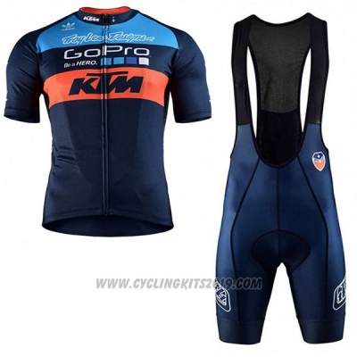 2017 Cycling Jersey Ktm Blue Short Sleeve and Salopette