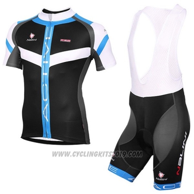 2017 Cycling Jersey Nalini Rigel Black and Blue Short Sleeve and Salopette
