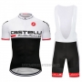 2018 Cycling Jersey Castelli White Black Short Sleeve and Bib Short