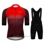 2020 Cycling Jersey Le Col Black Red Short Sleeve and Bib Short