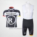 2011 Cycling Jersey Radioshack Black and White Short Sleeve and Bib Short