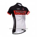2014 Cycling Jersey Fox Cyclingbox Black and Light White Short Sleeve and Bib Short
