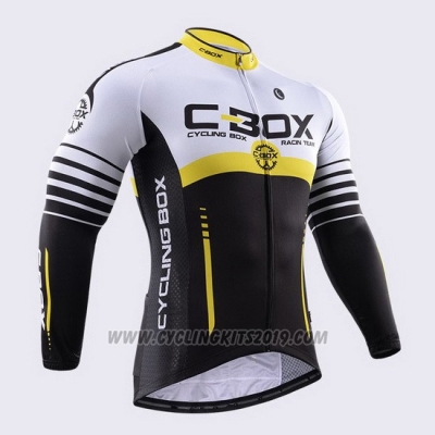 2015 Cycling Jersey Fox Cyclingbox Black and White Long Sleeve and Bib Tight