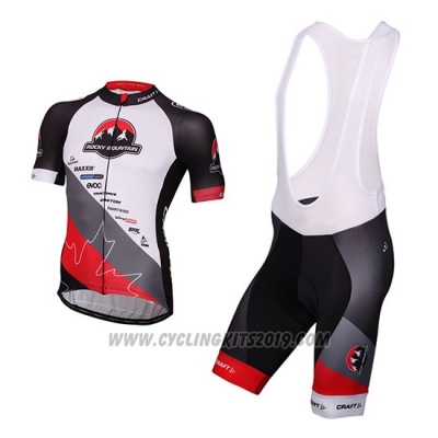 2016 Cycling Jersey Craft Rocky Mountain White and Black Short Sleeve and Bib Short [hua3860]