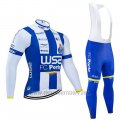 2020 Cycling Jersey W52-FC Porto White Blue Long Sleeve and Bib Tight